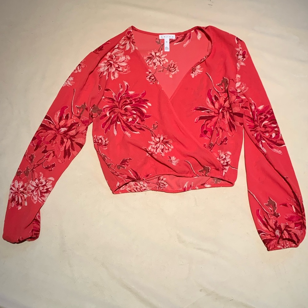 Nordstrom floral pink blouse